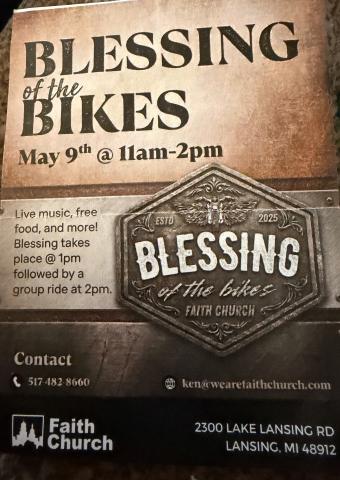 Faith Church, Blessing of the Bikes - Ride | Capitol Area Chapter #4668 ...